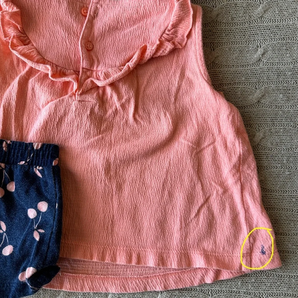 Carter’s 8pc Baby Girl Play Condition Outfit Bundle, 18 Months